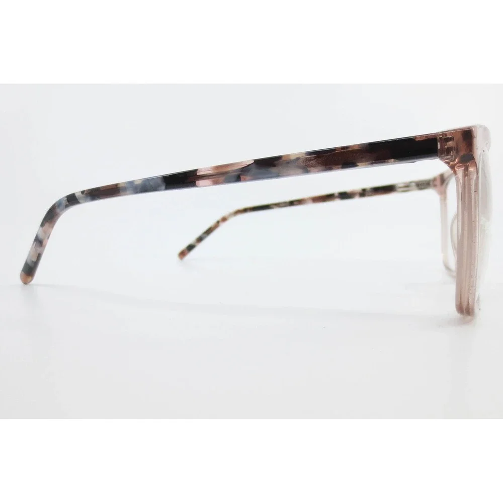 Translucent Pink Tortoise Shell Rectangular Eyeglass Frames 36675